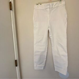 Boden White Chino coastal dress pants trouser slacks cropped mid rise 4R